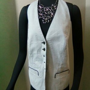 NEVER WORN | PINSTRIPE VEST